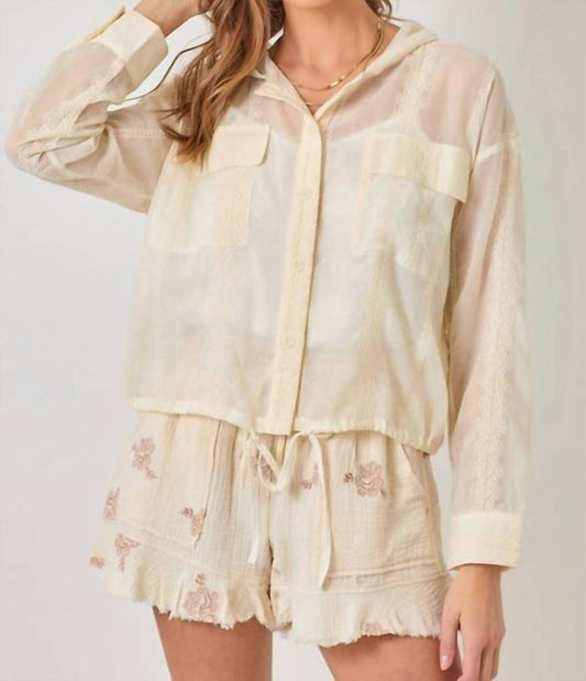 Mystree - Eyelet Hoodie Jacket