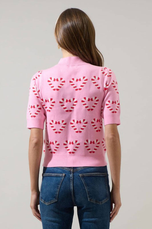Sugarlips - Candy Cane Short Sleeve Sweater