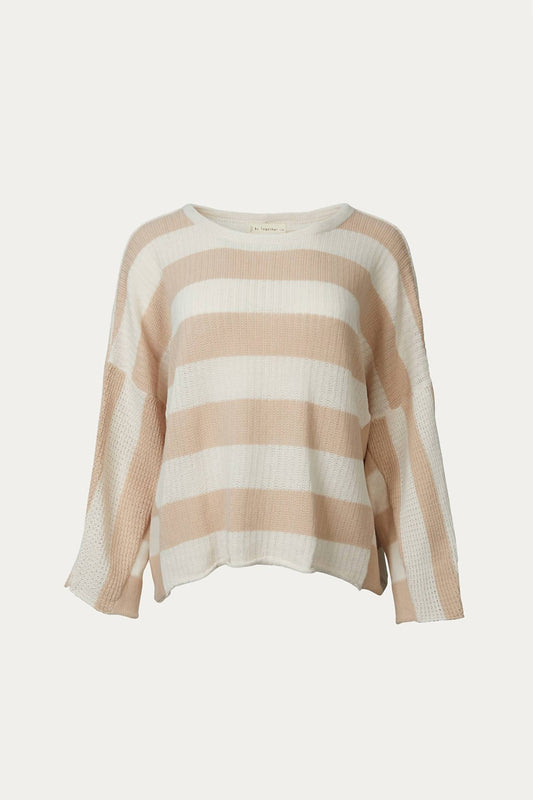 LIGHTWEIGHT STRIPED COTTON SWEATER