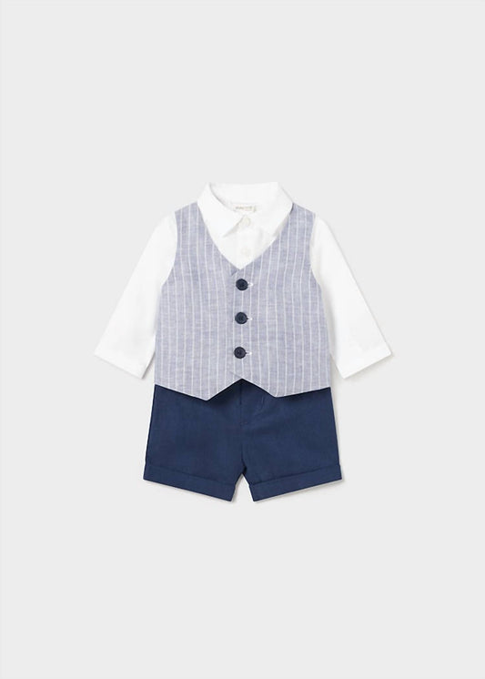 Mayoral - Kid's 3pc Short Vest Set