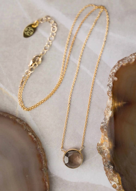 Anne Vaughan - Smoky Quartz Focal Necklace