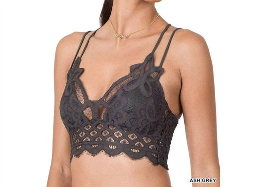 Zenana - CROCHET LACE BRALETTE WITH BRA PADS