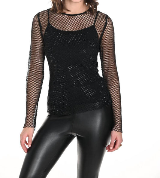 Frank Lyman - Glamorous Fishnet Pullover