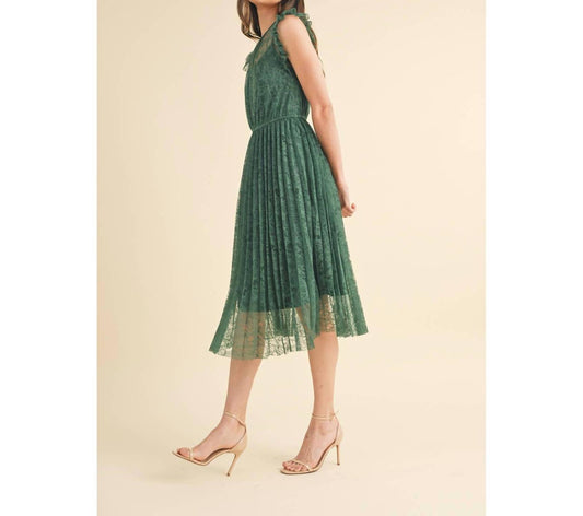 Wishlist - Finnley-Floral Lace Pleated Midi Dress