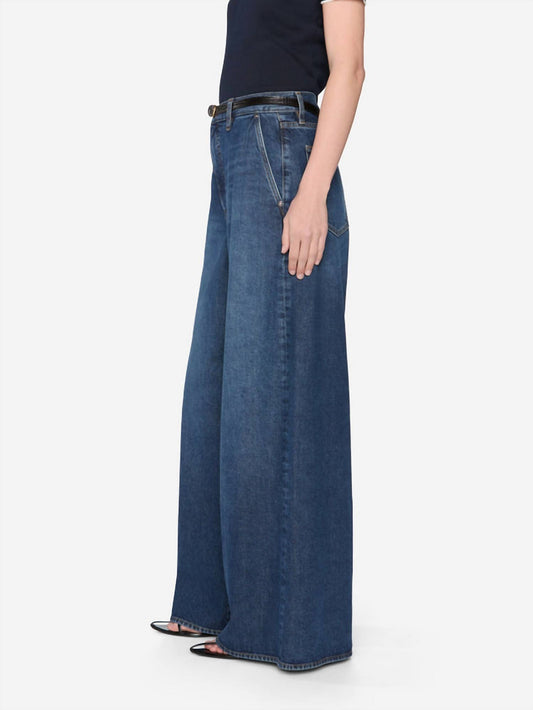Frame - Drape High Rise Wide Leg Jeans