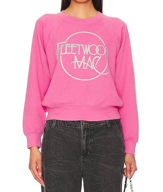 Daydreamer - Fleetwood Mac Circle Logo Raglan Crew Sweater Top