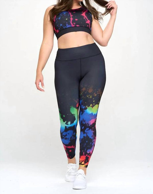 Yelete - Paint Splatter Activewear Set