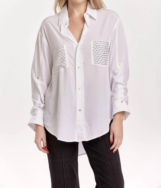 Dear John Denim - Lola Oversized Star Studded Button Up Shirt