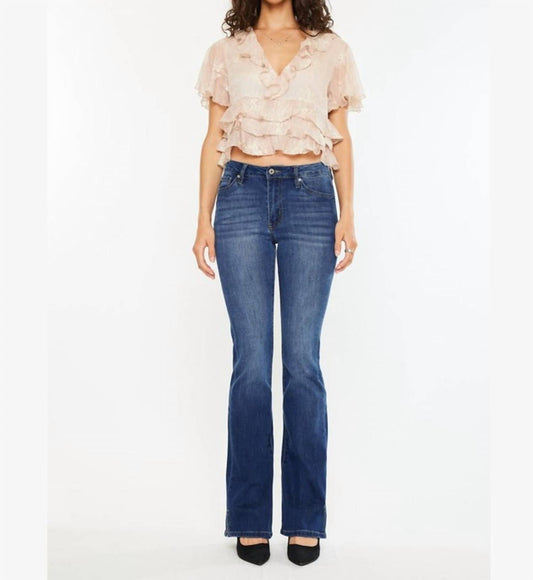 Kancan - Eliza High Rise Slit Bootcut Jeans