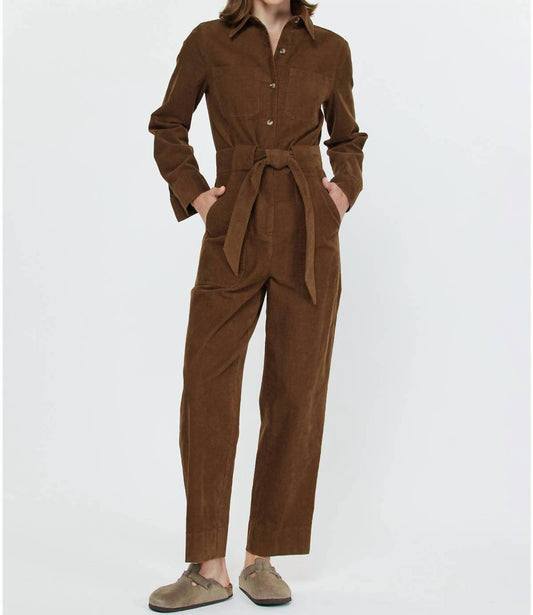 Current Air - Corduroy Long Sleeve Jumpsuit