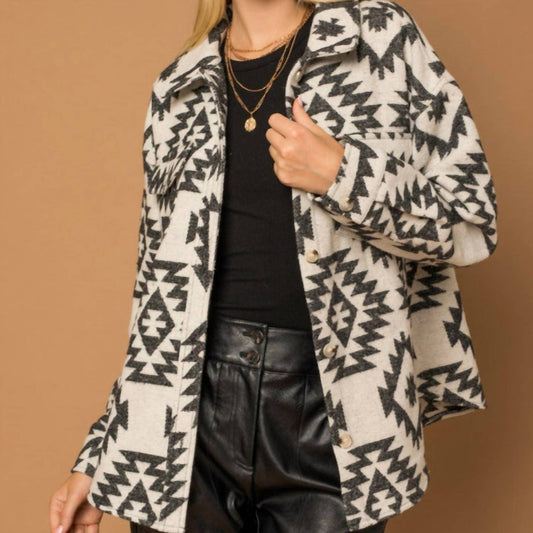 Adora - Dallas Aztec Oversized Shacket