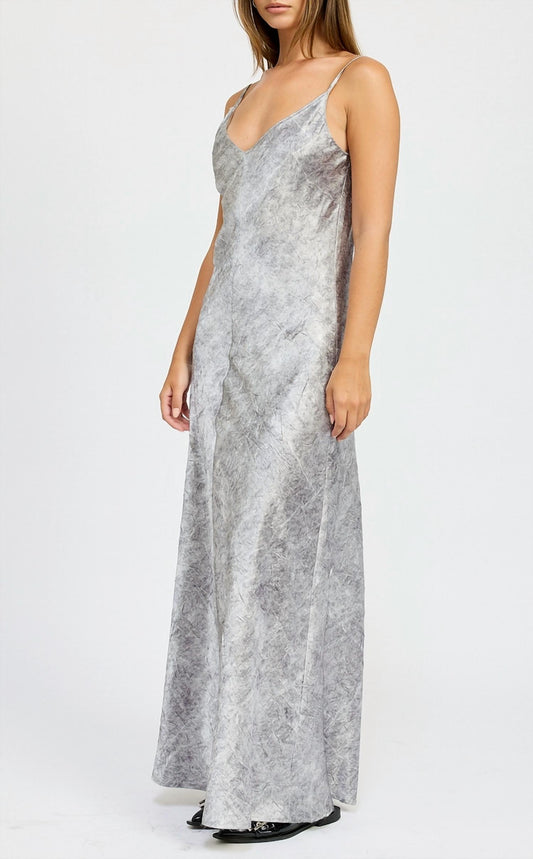 Emory Park - Crushed Velvet Low Back Maxi Dress