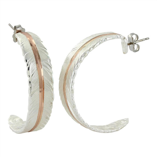 Montana Silversmiths - Women's Feather Hoop Earrings