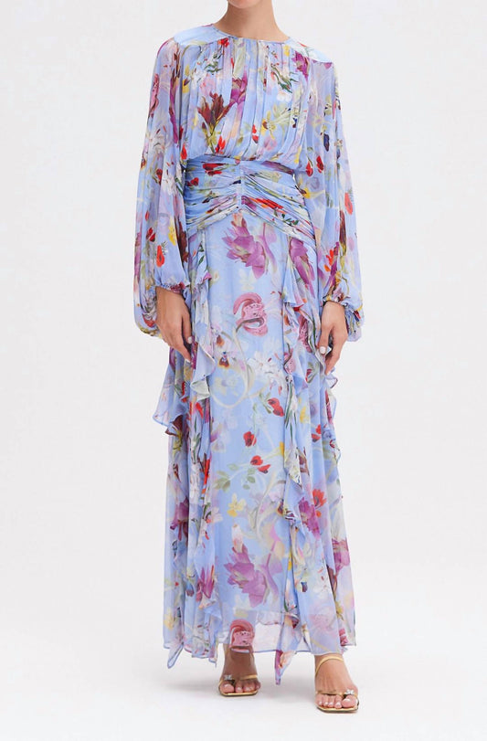Patbo - Lily Flower Long Sleeve Long Dress