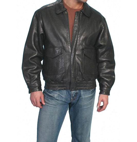 Scully - Men's Rugged Lamb Leather Bomber Jacket