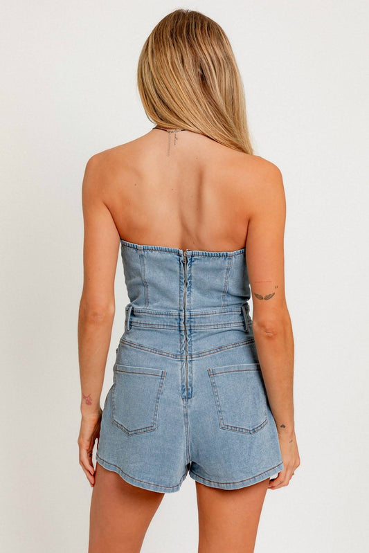Le Lis - Megan Denim Romper