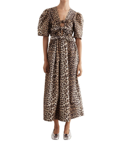 Ganni - Cotton Tie Strap Midi Dress