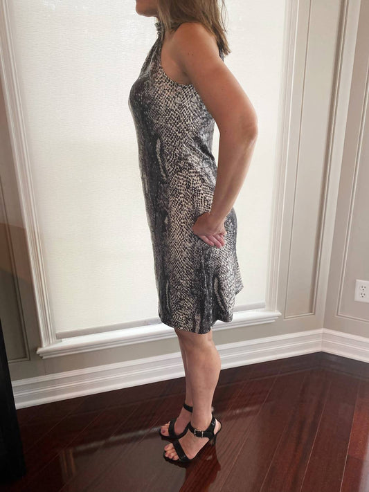 Ariella - Snake Print Halter Dress