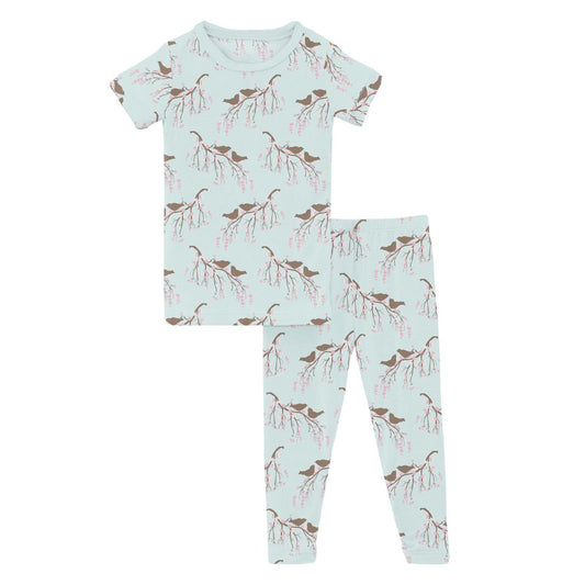 Kickee - Baby Girl's Short Sleeve Pajama Set