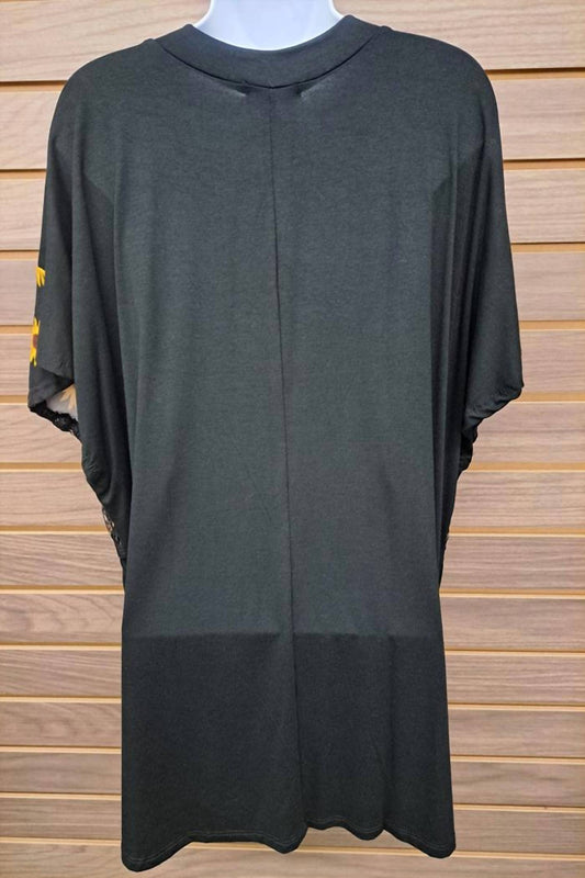 Blumin - Women's Sunflower & Lace Insert Top