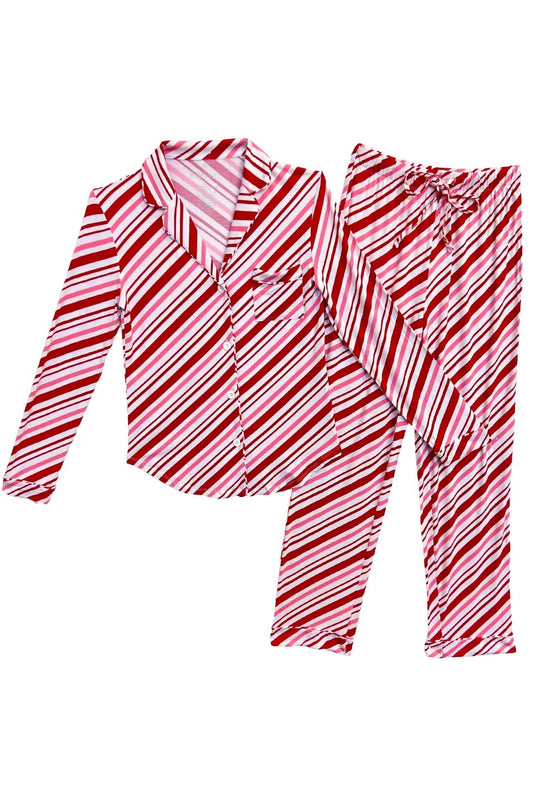 Katie J Nyc - Girl's Maia Candy Cane Pant Set