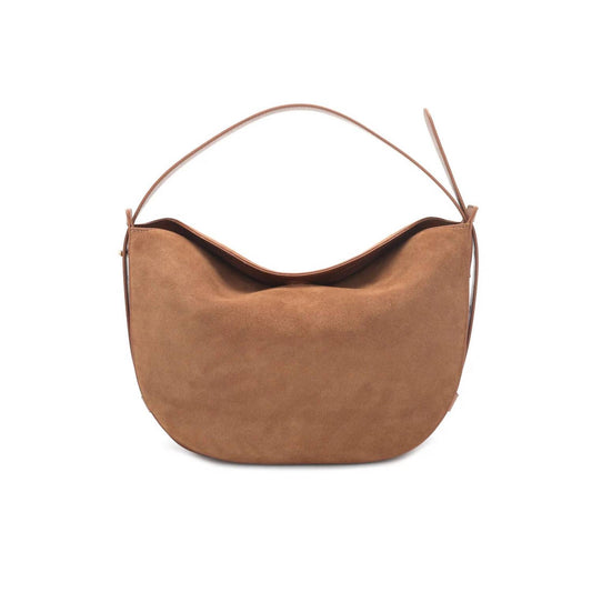Bc Handbags - Genuine Suede Crossbody Hobo Bag