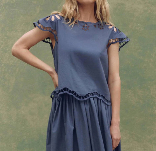 The Great. - Super Bloom Eyelet Top