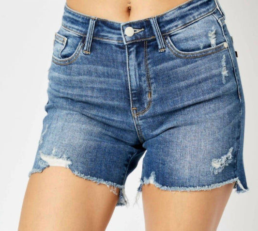 Judy Blue - Mid rise Hi-Lo Shorts
