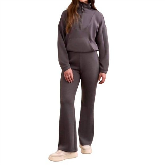 Tribal - Techno Lux Rib Pull On Flare Leg Pants