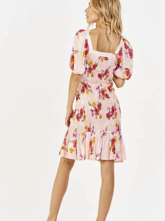 Dear John Denim - Camille Smocked Bodice Mini Dress