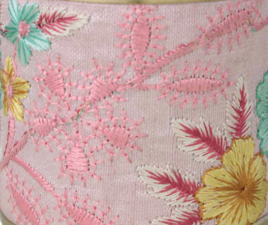 Zad - Women's Floral Embroidered Cuff Bracelet