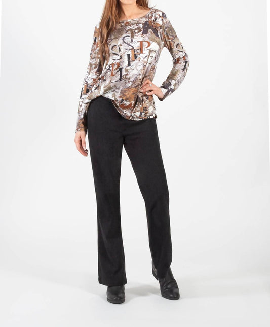 Urbanology - Mixed Media Long Sleeve Top