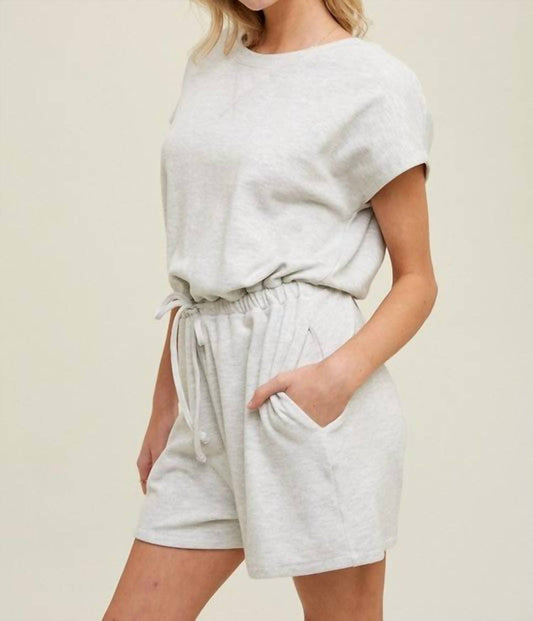 Wishlist - Heather Dolman With Drawstring Romper