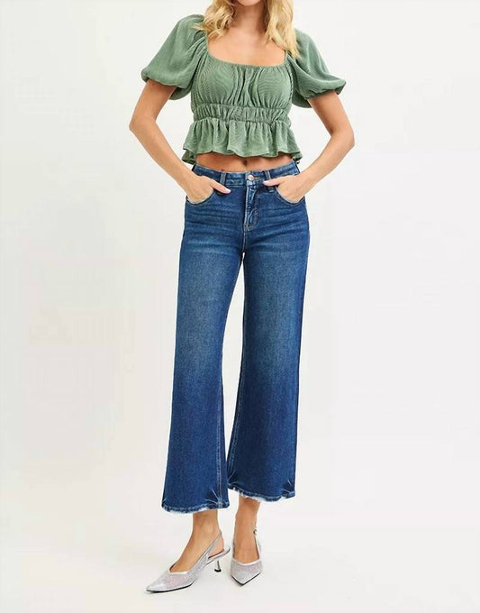 Risen - High Rise Tummy Control Four Way Stretch Wide Leg Jeans