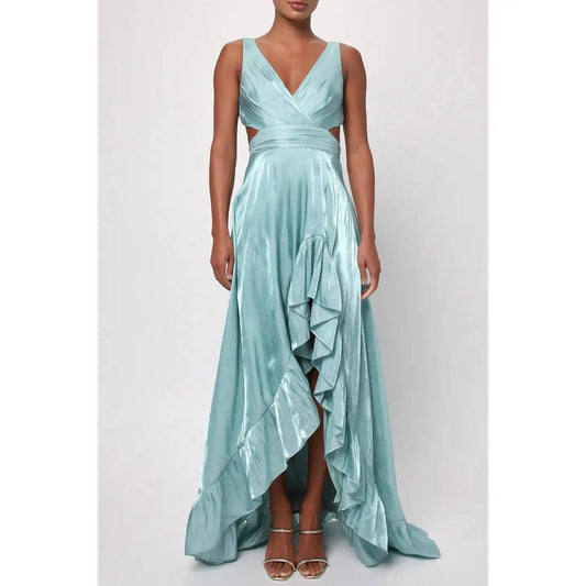Lulus - Rylee Satin Maxi Dress