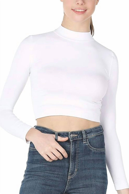 Nikibiki - Mock Neck Crop Top