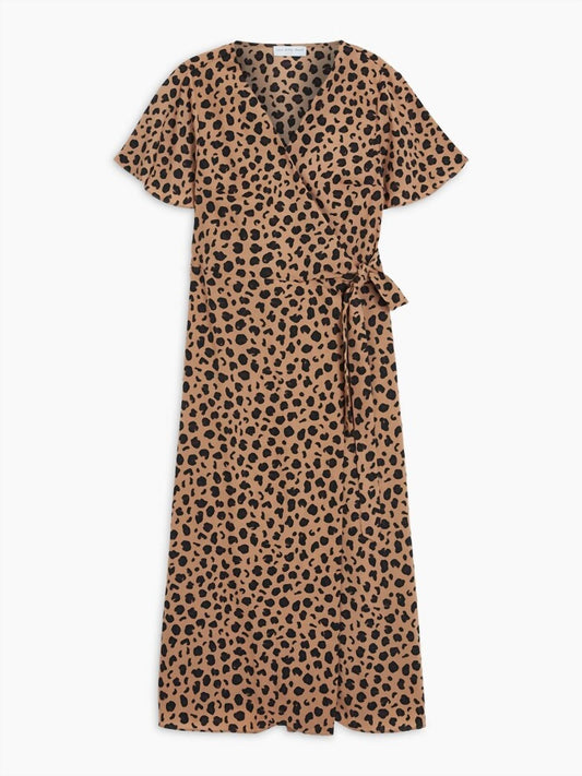 Never Fully Dressed - Women's Leopard Zsa Zsa Wrap Dress