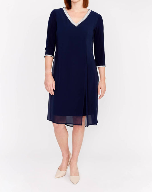 Frank Lyman - Knee-length Shift Knit Dress