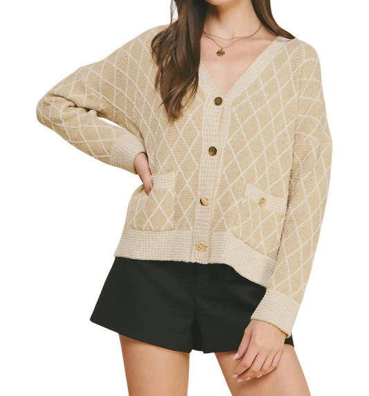 Pinch - Diamond Pattern Cardigan