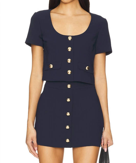 Amanda Uprichard - Benton Button Top