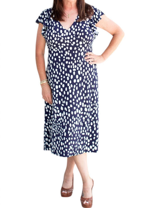 London Times - Ruffle Midi Dress