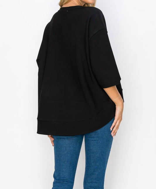 Joh - Karen Knit Crepe Top With Front Pocket