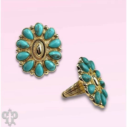 Pink Panache - Women's Concho Adjustable Ring