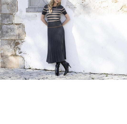 Marble - Short Sleeve Striped Top