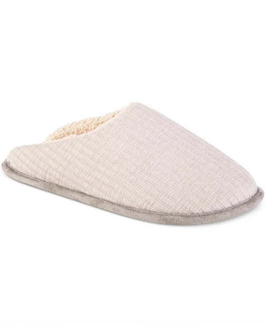 Isotoner - Women's Fine Guage Rib Knit Scuff Slippers