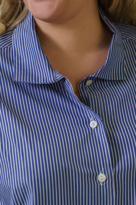 Jill Mcgowan - Joan Easy Cut Bright End On End Cotton Shirt - Plus