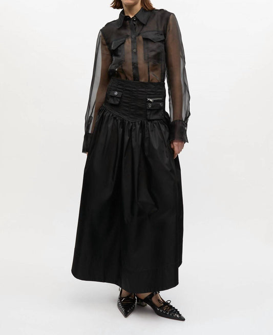 Ganni - Duchess Long Pocket Skirt