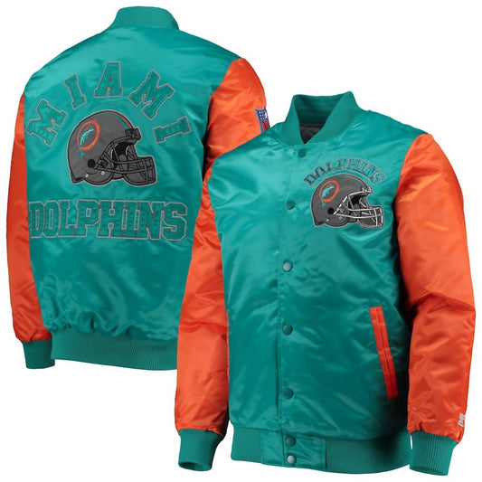 Starter - Men's Miami Dolphins Varsity Jacket