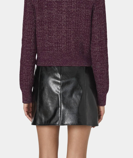 French Connection - Lurex Tweed Knit Cardigan