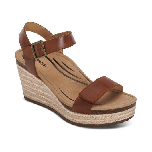 Aetrex - Women's Sydney Quarter Strap Espadrille Wedge Sandals